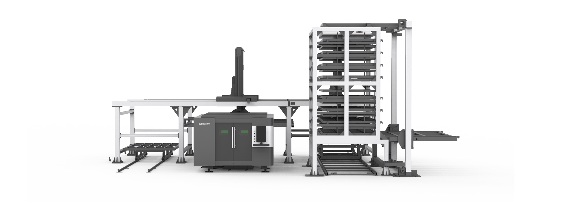 力星激光板材自動上下料庫系統-無人化、全自動加工生產 力星激光板材自動上下料庫系統-無人化、全自動加工生產