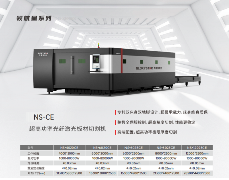 力星激光專利雙地腳床身，讓動(dòng)態(tài)性能更快！